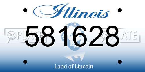 581628 Illinois License Plate