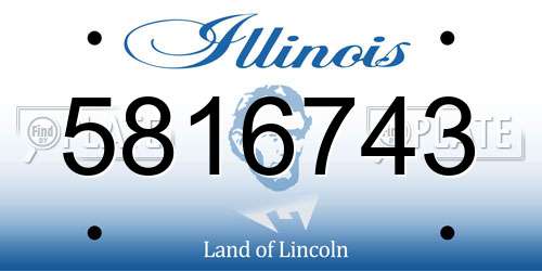 5816743 Illinois License Plate