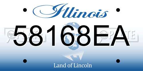 58168EA Illinois License Plate