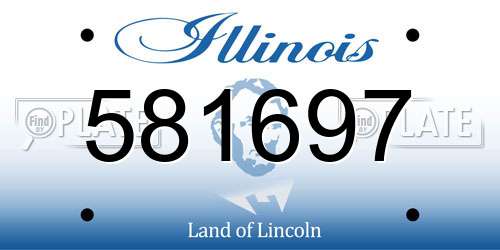 581697 Illinois License Plate