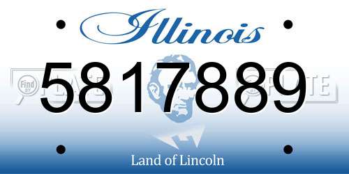 5817889 Illinois License Plate