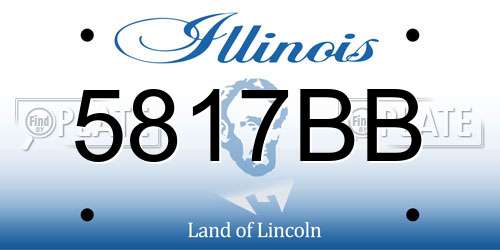 5817BB Illinois License Plate