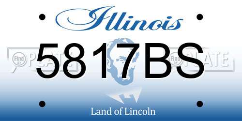 5817BS Illinois License Plate