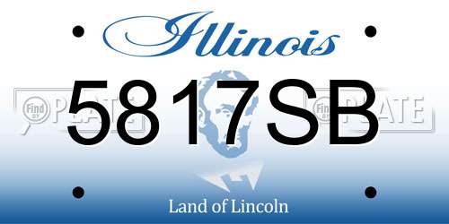 5817SB Illinois License Plate