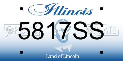 5817SS Illinois License Plate