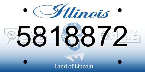 5818872 Illinois License Plate