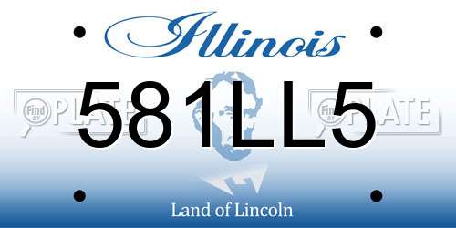 581LL5 Illinois License Plate