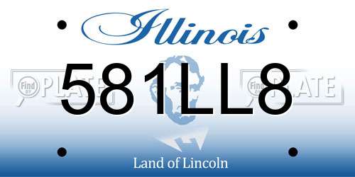 581LL8 Illinois License Plate