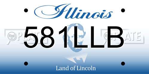 581LLB Illinois License Plate