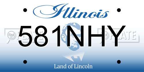 581NHY Illinois License Plate