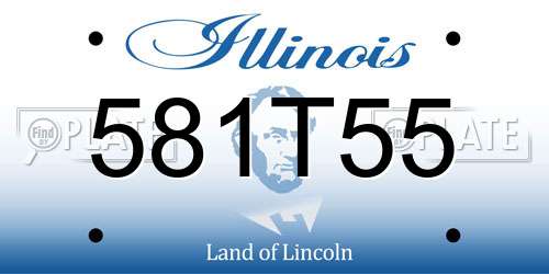 581T55 Illinois License Plate