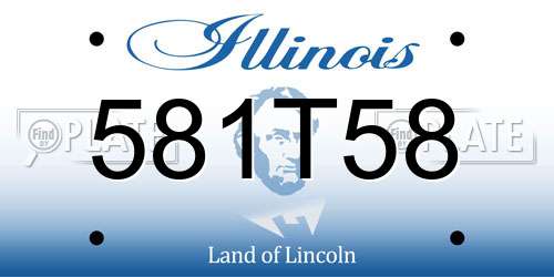 581T58 Illinois License Plate