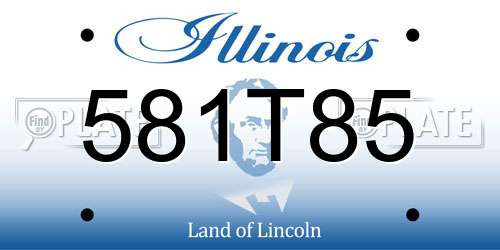 581T85 Illinois License Plate