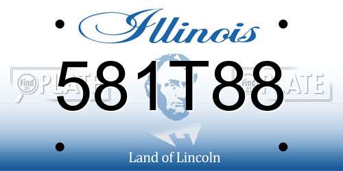 581T88 Illinois License Plate