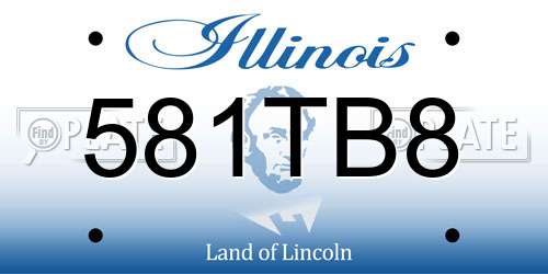 581TB8 Illinois License Plate