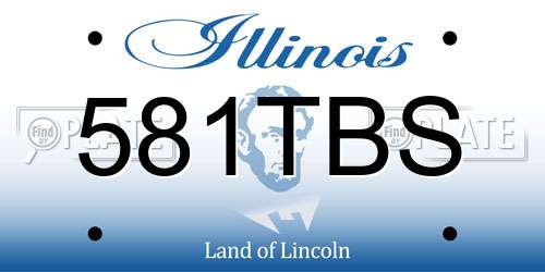 581TBS Illinois License Plate