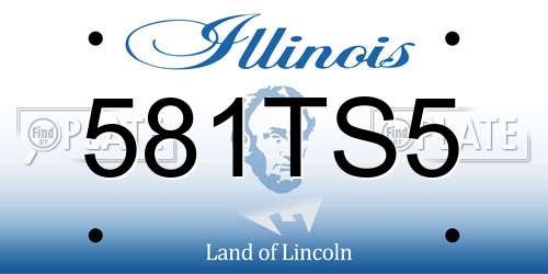 581TS5 Illinois License Plate
