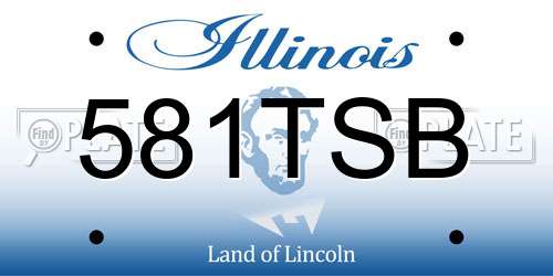 581TSB Illinois License Plate