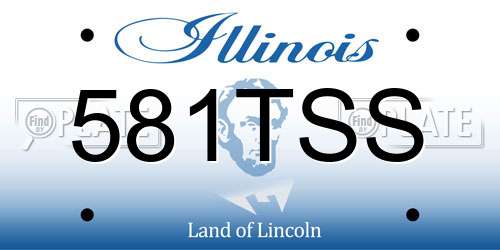 581TSS Illinois License Plate