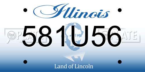 581U56 Illinois License Plate
