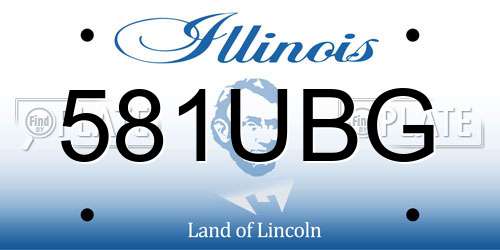 581UBG Illinois License Plate