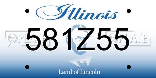 581Z55 Illinois License Plate