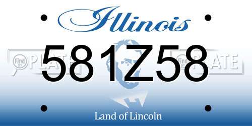 581Z58 Illinois License Plate