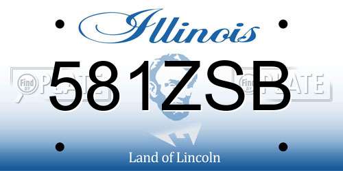 581ZSB Illinois License Plate