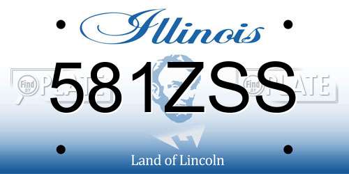 581ZSS Illinois License Plate