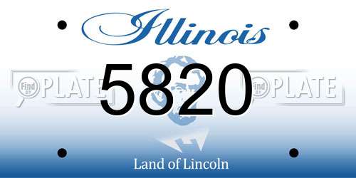 5820 Illinois License Plate