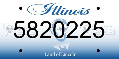 5820225 Illinois License Plate