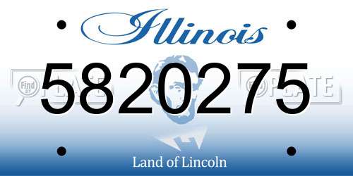 5820275 Illinois License Plate