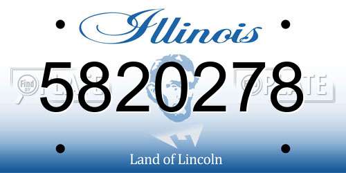 5820278 Illinois License Plate