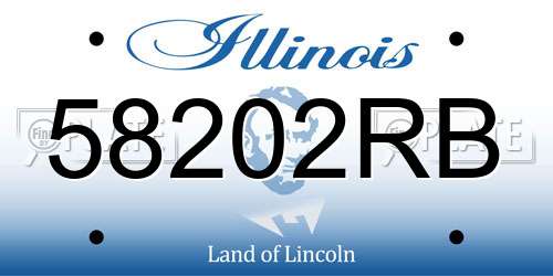 58202RB Illinois License Plate