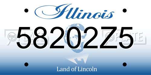 58202Z5 Illinois License Plate