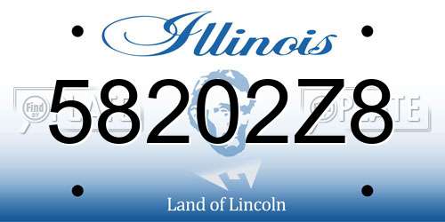 58202Z8 Illinois License Plate