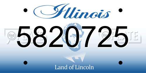 5820725 Illinois License Plate
