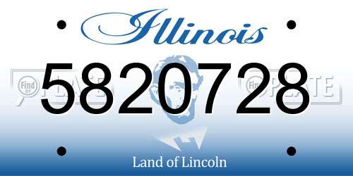 5820728 Illinois License Plate