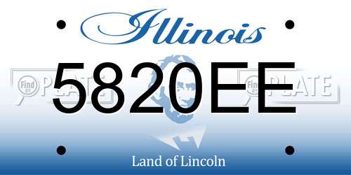 5820EE Illinois License Plate