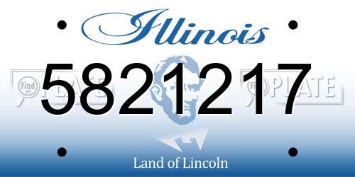 5821217 Illinois License Plate