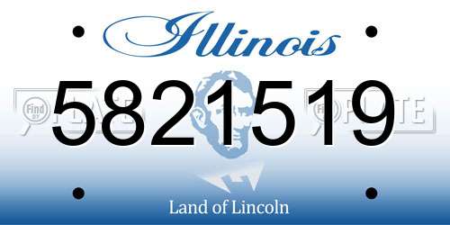 5821519 Illinois License Plate