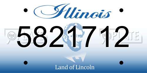 5821712 Illinois License Plate