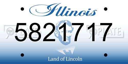 5821717 Illinois License Plate