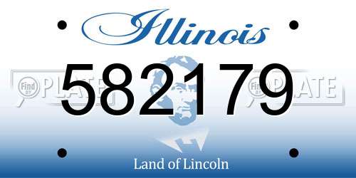 582179 Illinois License Plate