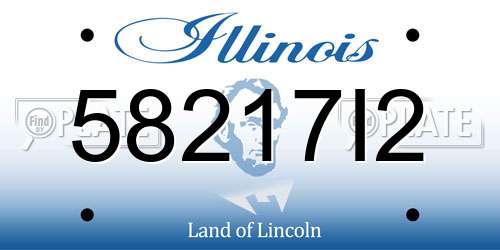 58217I2 Illinois License Plate