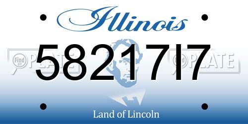 58217I7 Illinois License Plate