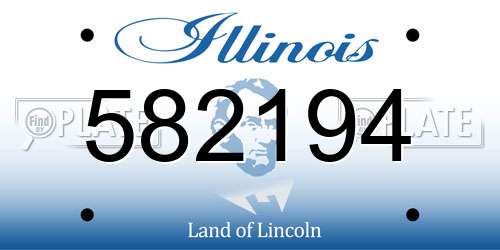 582194 Illinois License Plate