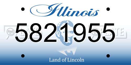5821955 Illinois License Plate