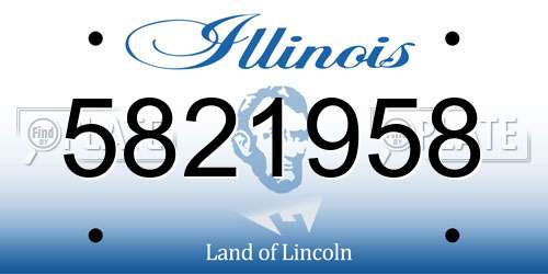 5821958 Illinois License Plate
