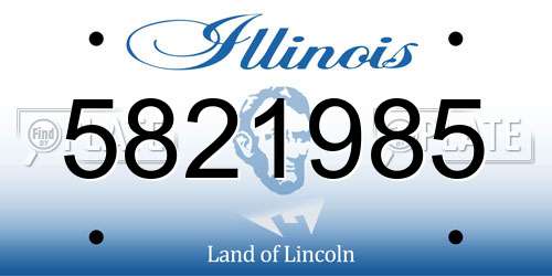5821985 Illinois License Plate